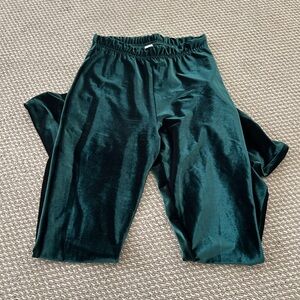 Life Rolls Green Velvet Bellbottoms